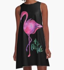 Let's Flamingle! A-Line Dress