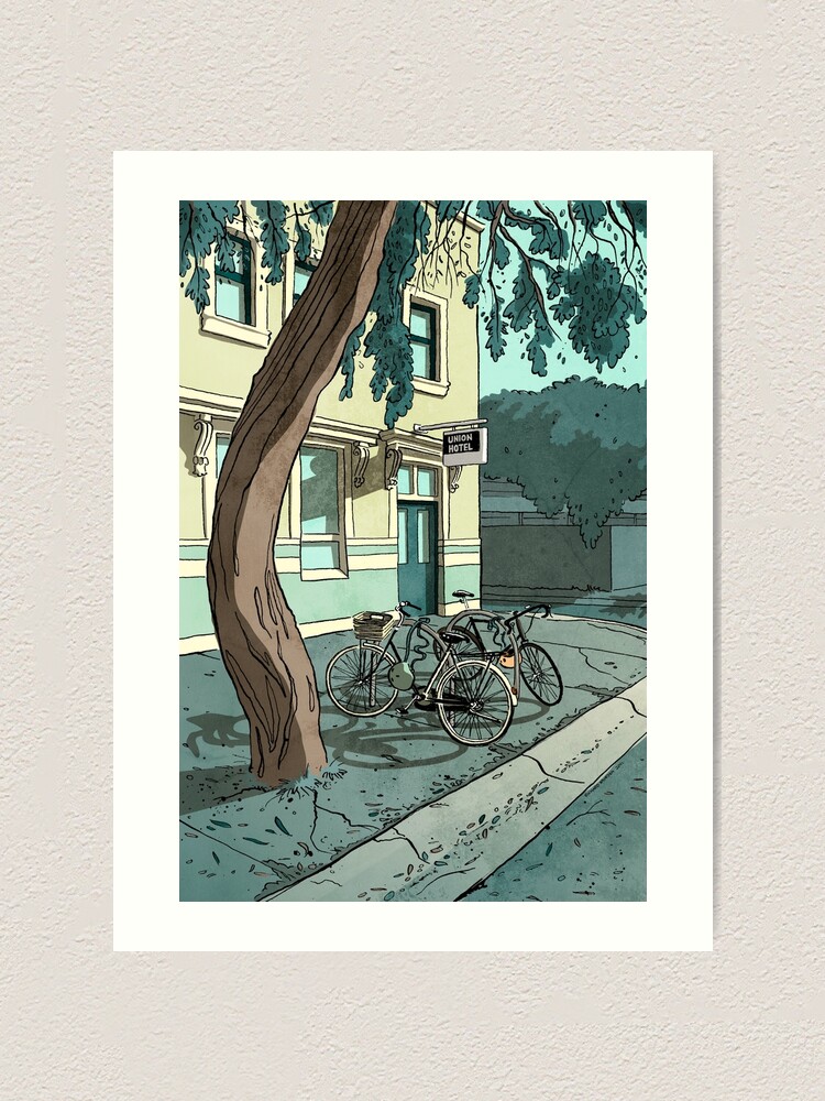Alternate view of bicycles at the Hotel Art Print
