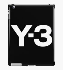 black Y3 iPad Case/Skin