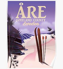 Åre Sweden ski travel poster Poster