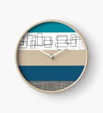 Blue Stripe Clock