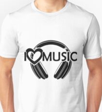 I love music headphones Unisex T-Shirt