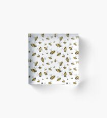 Buzzing Bumble Bees - A tribute to the bees of the world. Acrylic Block