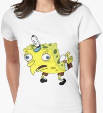 Mocking Spongebob Meme Women's Fitted T-Shirt