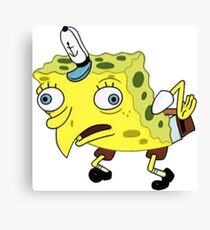 Mocking Spongebob Meme Canvas Print