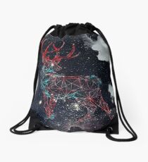 Celestial Deer Drawstring Bag