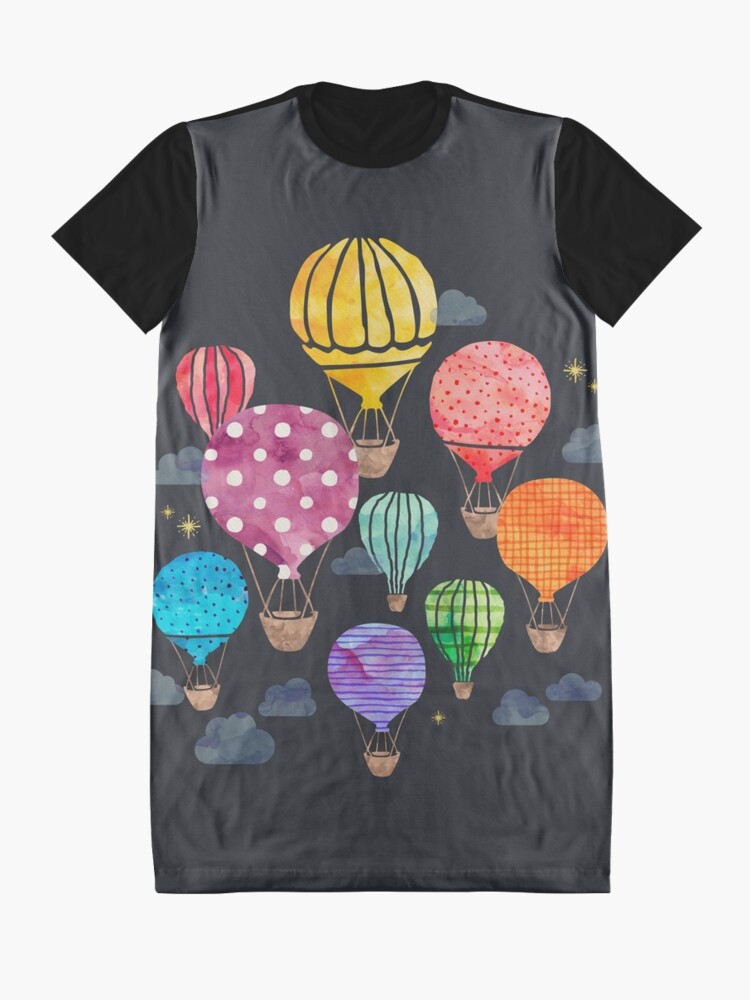 Alternate view of Hot Air Balloon Night Graphic T-Shirt Dress