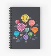 Cuaderno de espiral Noche de globo de aire caliente