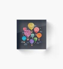 Hot Air Balloon Night Acrylic Block