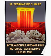 DEUTSCHE GRAND PRIX: Vintage 1939 Auto Racing Print Poster
