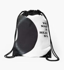 You Make My Heart Spin Drawstring Bag