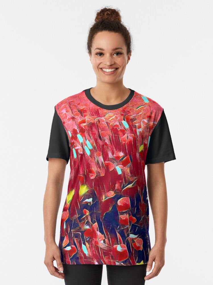 Alternate view of Magical poppy field Graphic T-Shirt