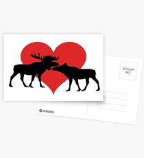 Moose Couple Postcards
