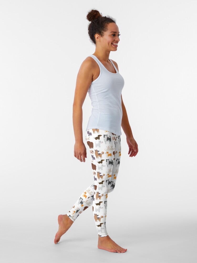 Alternate view of Dog Breeds Pattern Leggings