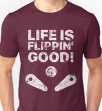 Camiseta ajustada Pinball divertido: la vida es buena Flippin '