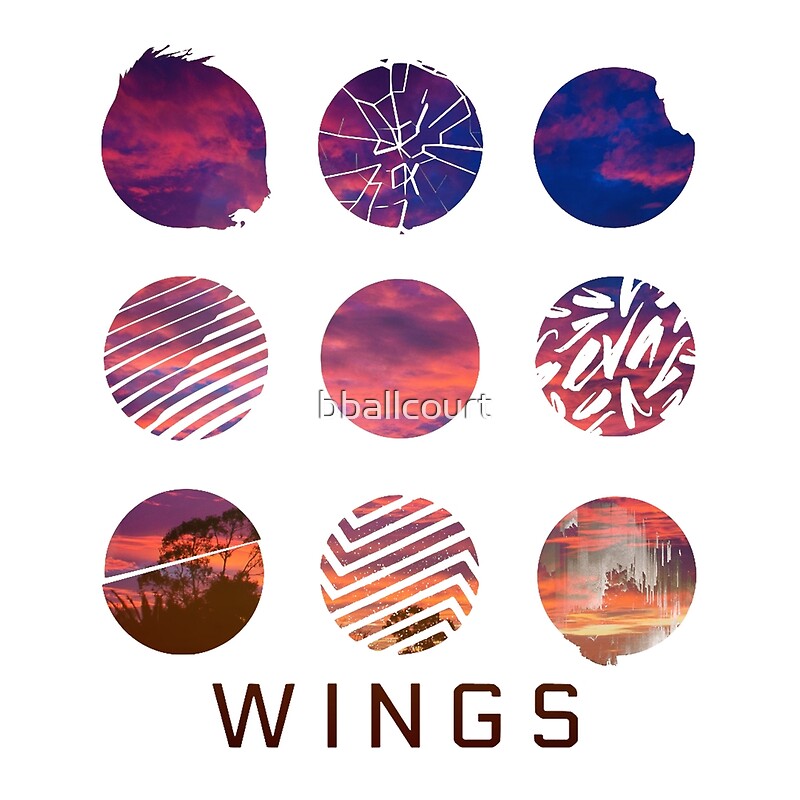 "BTS Wings Logo Sunset" Art Prints by bballcourt Redbubble