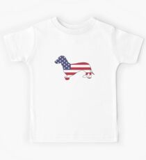 American Flag – Dachshund Kids Tee