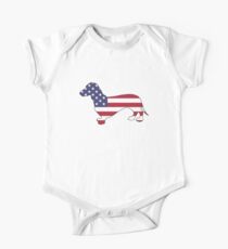 American Flag – Dachshund One Piece - Short Sleeve