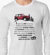 Jeep Hochzeit Gelübde Langarmshirt