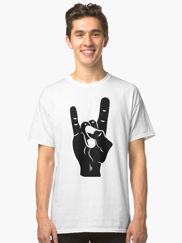 devil horns t shirt