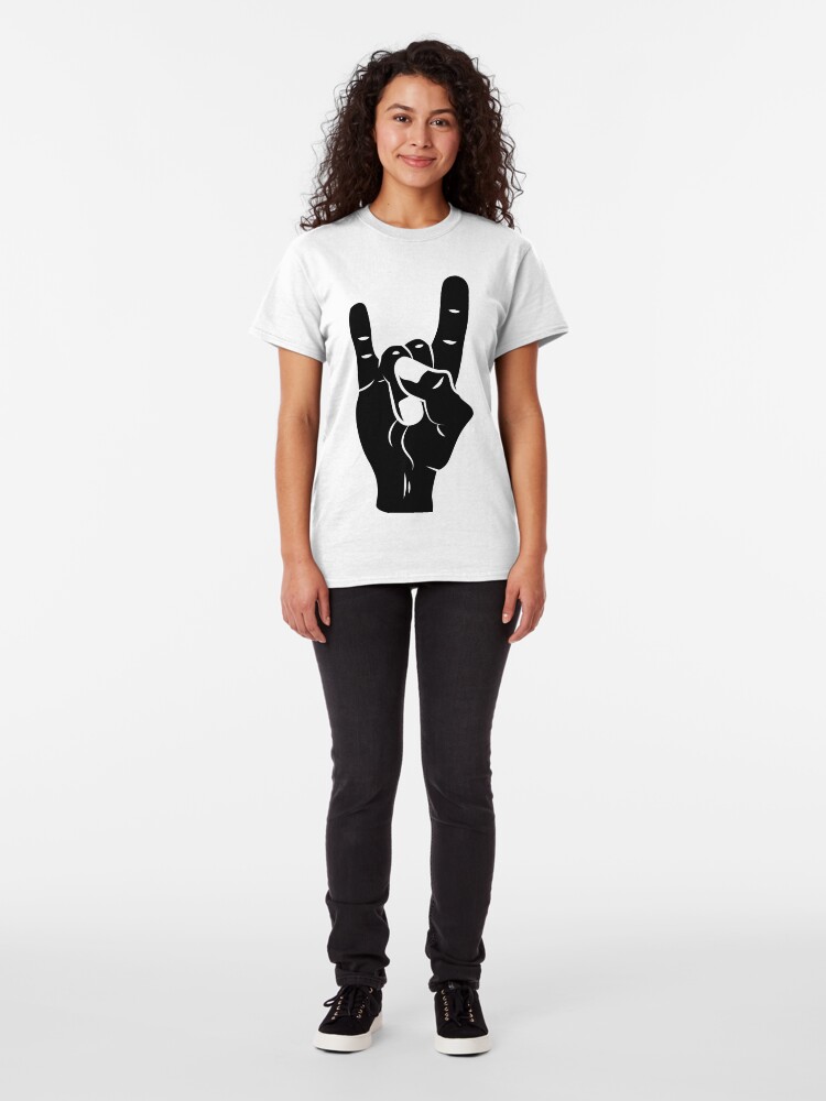 devil horns t shirt