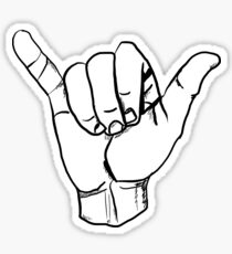 hang loose hand Sticker