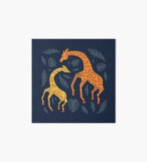 Dancing Giraffes with Patterns Art Board