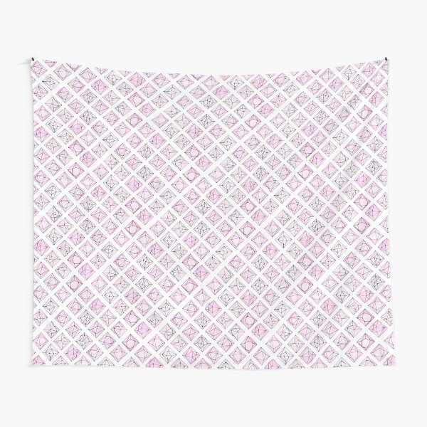Geo Jewels Pink n White Tapestry