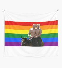 Trump and Putin Horse Wall Tapestry