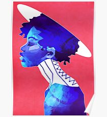 Woman in Blue Poster