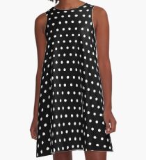 Polka / Dots - Black / White - Small A-Line Dress