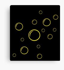 Black and yellow bubbles Canvas Print