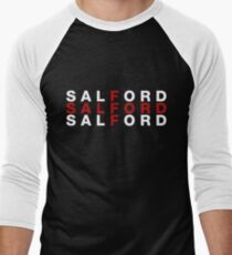 Salford United Kingdom Flag Shirt - Salford T-Shirt Men's Baseball ¾ T-Shirt