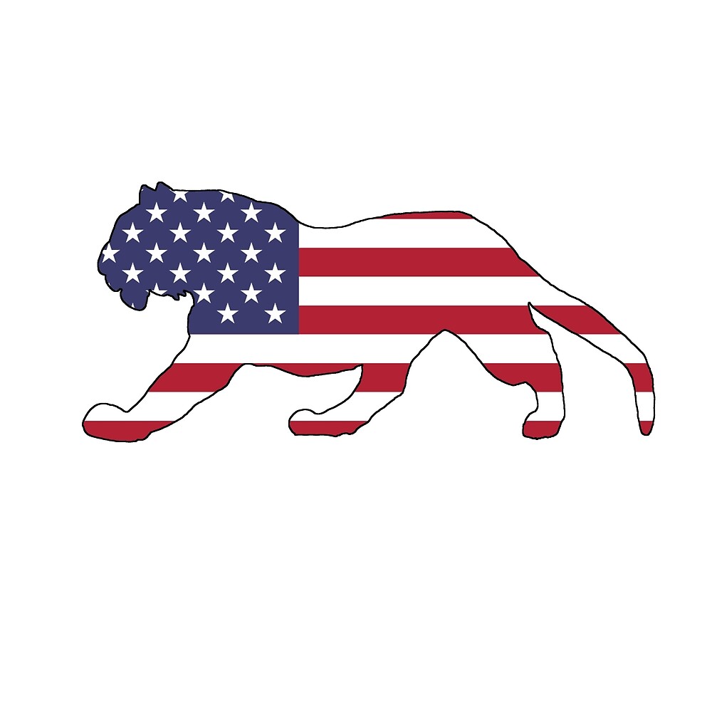 “American Flag – Tiger” by DelirusFurittus | Redbubble