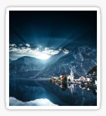 hallstatt in austrian alps Sticker