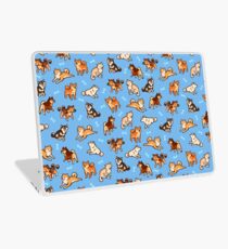 shibes in light blue Laptop Skin
