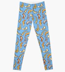 Legging geckos de gemelos en azul