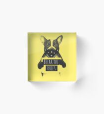 Rebel dog (yellow) Acrylic Block