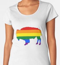 Rainbow Bison Women's Premium T-Shirt