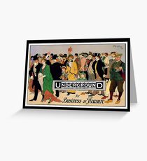 London Underground Poster Greeting Card