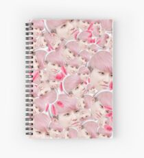 Woozi Face Collage | Seventeen Spiral Notebook