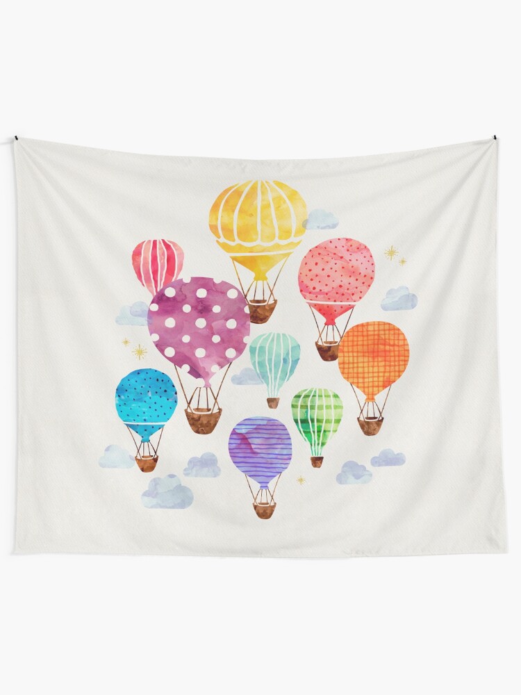 Alternate view of Hot Air Balloon Wall Tapestry