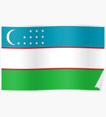 Flag of Uzbekistan Poster