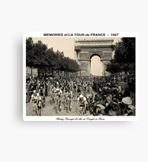 TOUR DE FRANCE: Vintage Arc de Triomphe Canvas Print