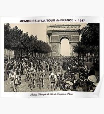 TOUR DE FRANCE: Weinlese Arc de Triomphe Poster