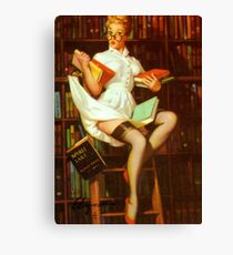 Gil Elvgren Pin Up Librarian Canvas Print