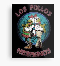 los pollos hermanos old Retro Distressed breaking Saul food Metal Print