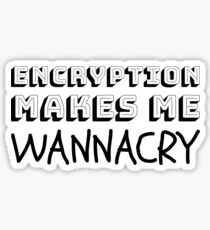 Encryption Makes Me WannaCry - Computer Hacking Sticker