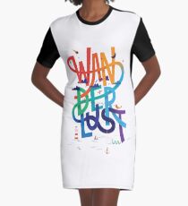 Wanderlust Graphic T-Shirt Dress