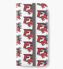 Fairfield University Stags Logo Gridded: Glitter iPhone Wallet/Case/Skin